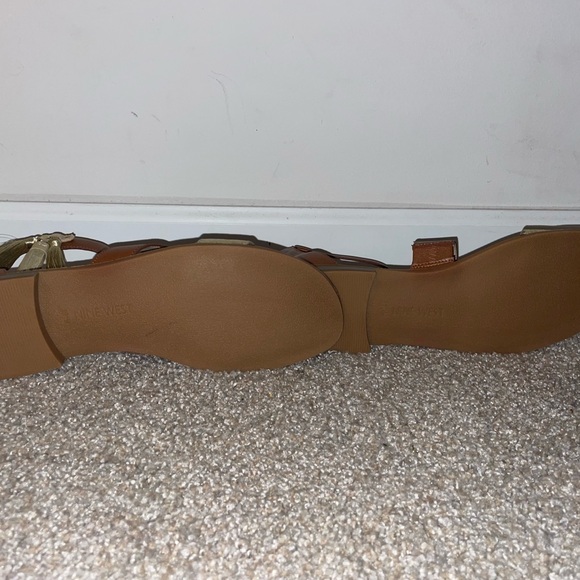 Brown Tassel Women's Sandals - Picture 2 of 3